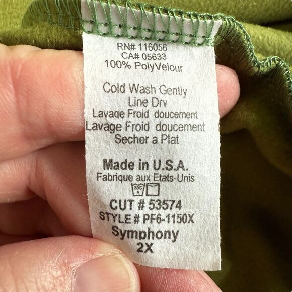 Jess & Jane Cape Jacket Green Button Front 2XL XXL Abstract Artsy Fairygrunge - Picture 7 of 7